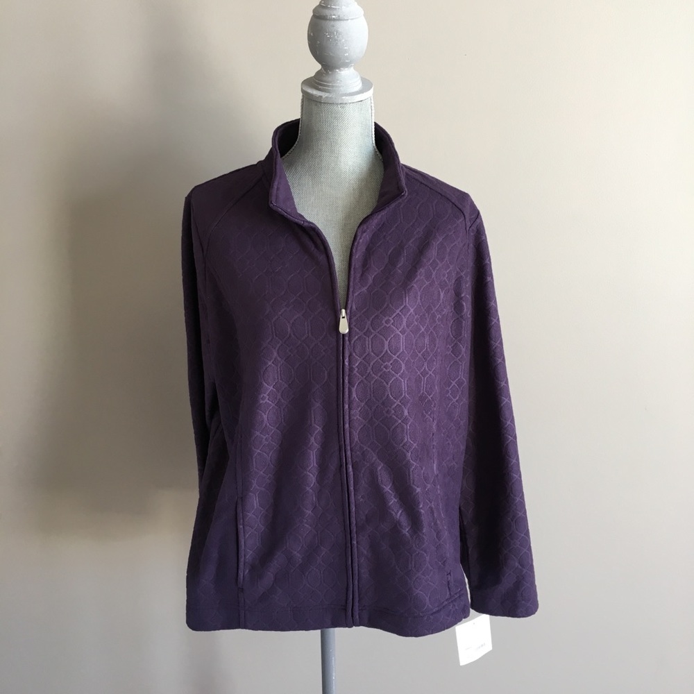 Women’s Croft & Barrow full zip fleece jacket XL